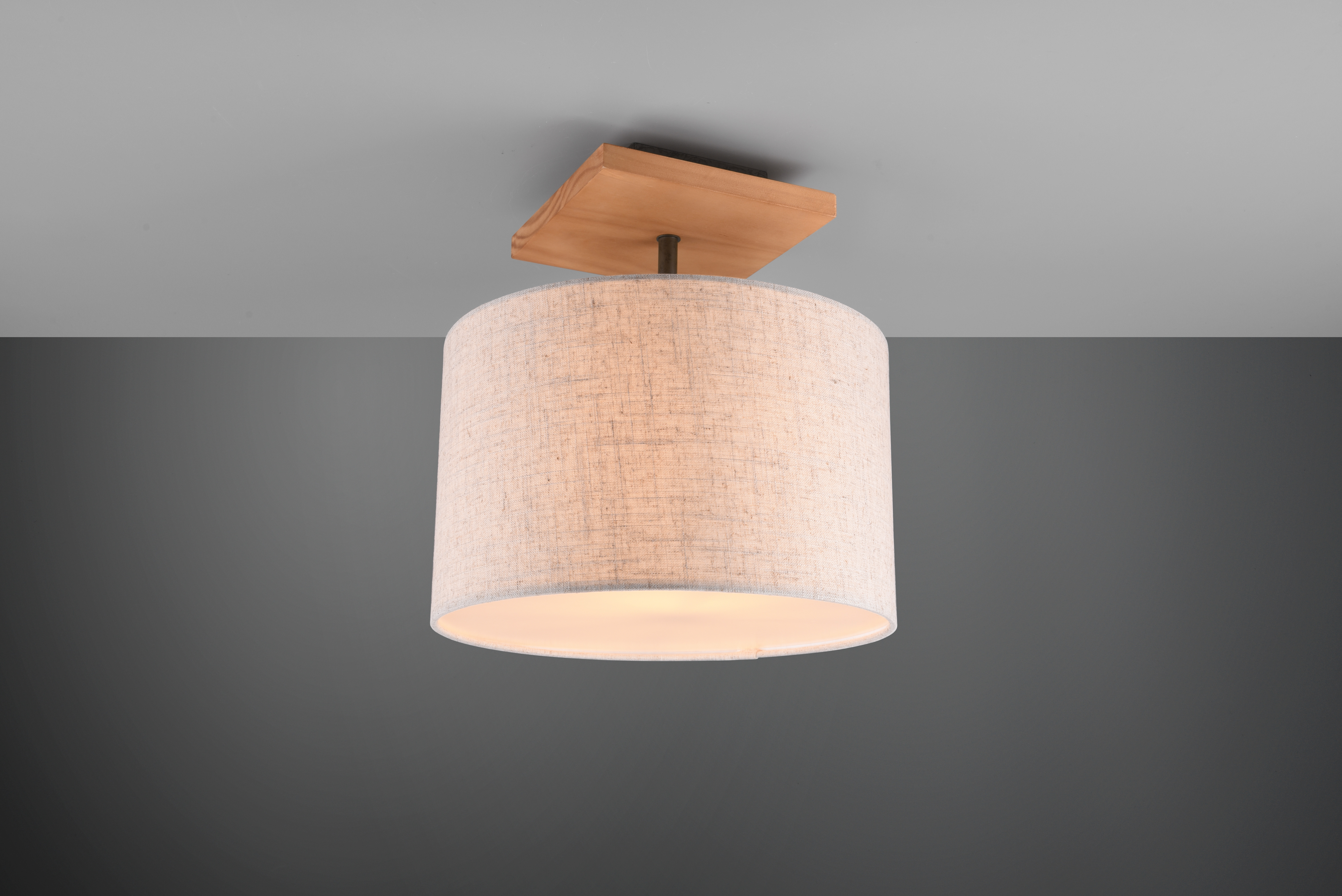 ELMAU PLAFONIERA LEGNO CON PARALUME SABBIA D. 36CM