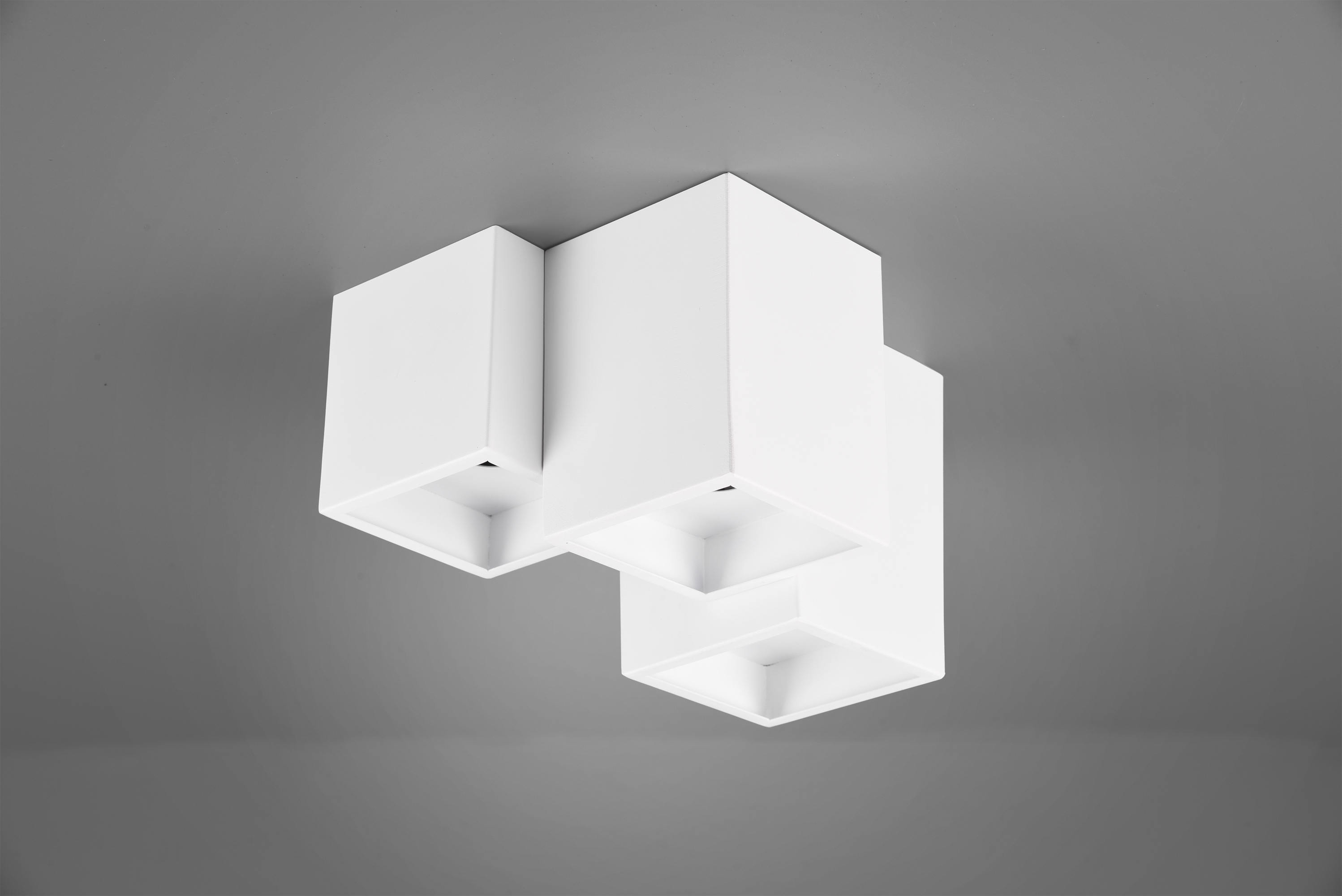 FERNANDO PLAFONIERA METALLO BIANCO OPACO 3 CUBETTI L. 23CM 