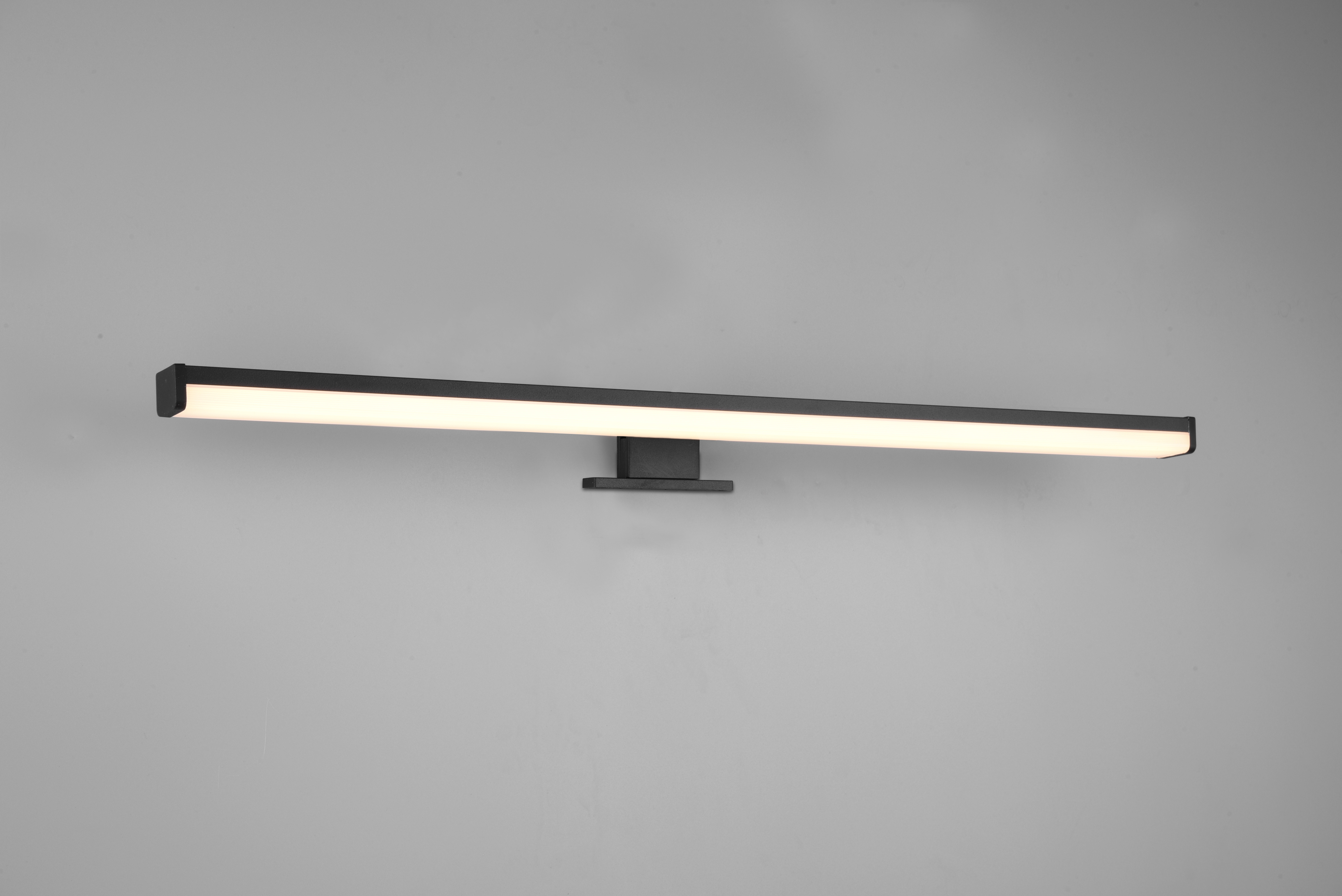 LINO H2O APPLIQUE NERO ANCHE CON POSSIBILITA' DI AVVITARE SU SPECCHIO IP44 L. 60CM