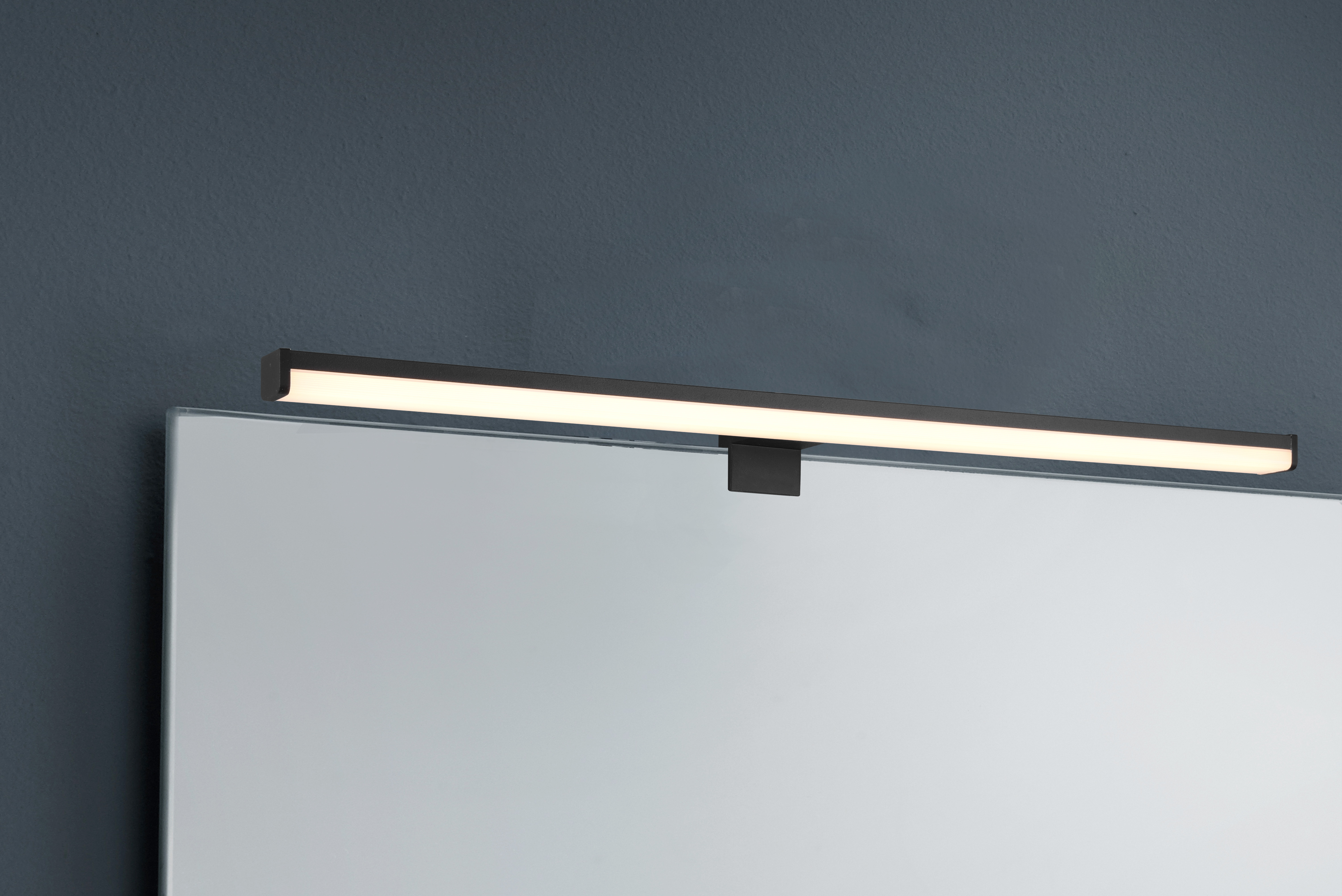LINO H2O APPLIQUE NERO ANCHE CON POSSIBILITA' DI AVVITARE SU SPECCHIO IP44 L. 60CM