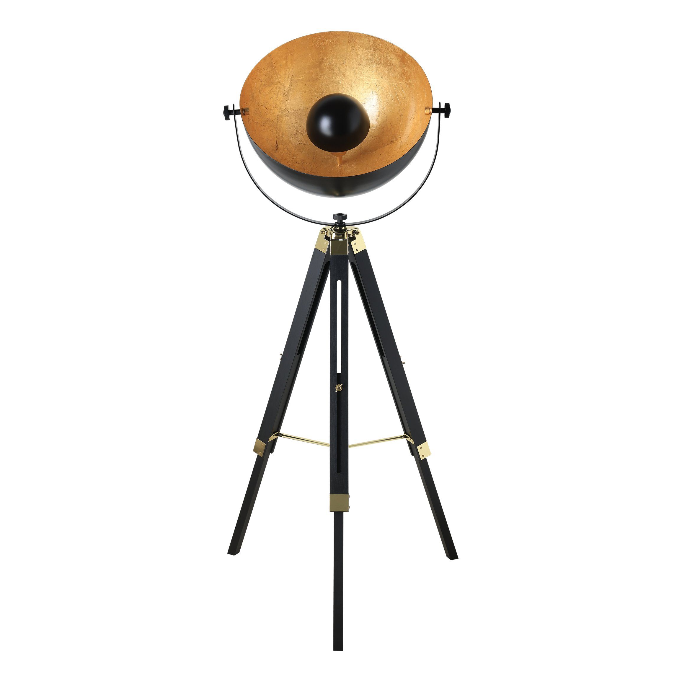 COVALEDA - Piantana - E27 1X60W - Struttura in legno, acciaio / finitura nero, ottone, oro;
Ø550 H1640