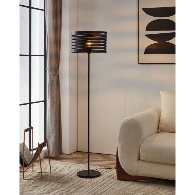 CREMELLA - Piantana - E27 1X40W - Struttura in acciaio / finitura nero;
Ø370 H1510