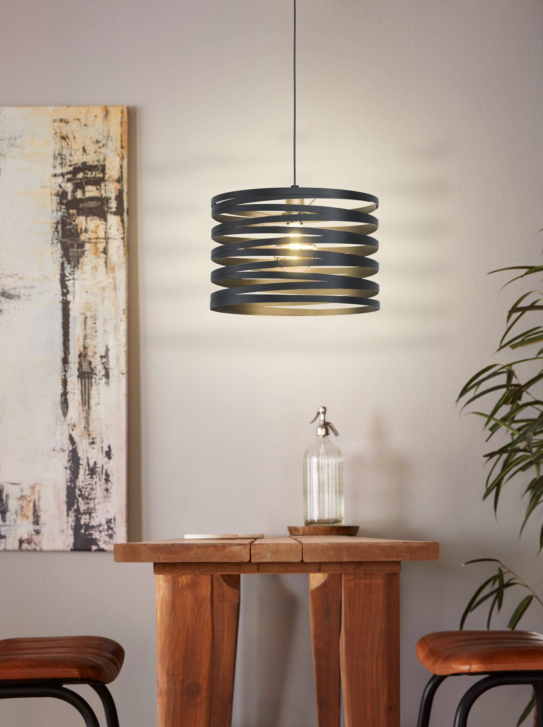 CREMELLA - Sospensione - E27 1X40W - Struttura in acciaio / finitura nero;
Ø370 H1100