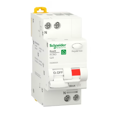 INT.MTD RESI9 RCBO 1P+N C 25A 30MA