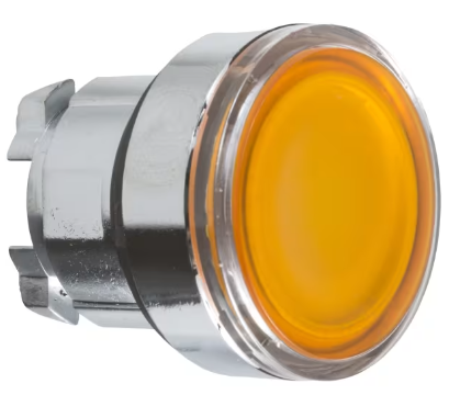 TESTA PULSANTE LUMINOSO ARANCIO LED