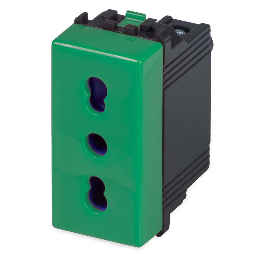 MIX PRESA 2P+T 16A BIVALENTE VERDE