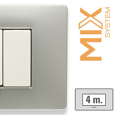 MIX PLACCA 4 POSTI GREY MOON