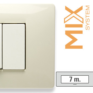 MIX PLACCA 7 POSTI BIANCO SAFARI