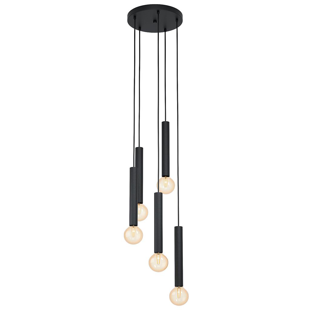 CORTENOVA - Sospensione - E27 5X60W - Struttura in acciaio / finitura nero;
Ø350 H1500