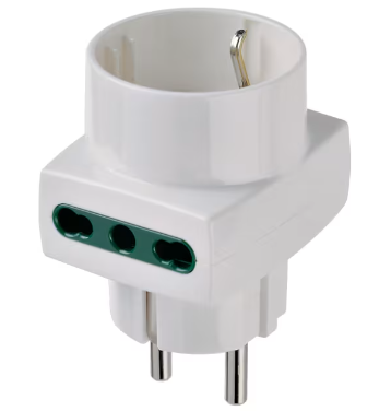 Adattatore mult. S31+2P17/11+P30 bianco