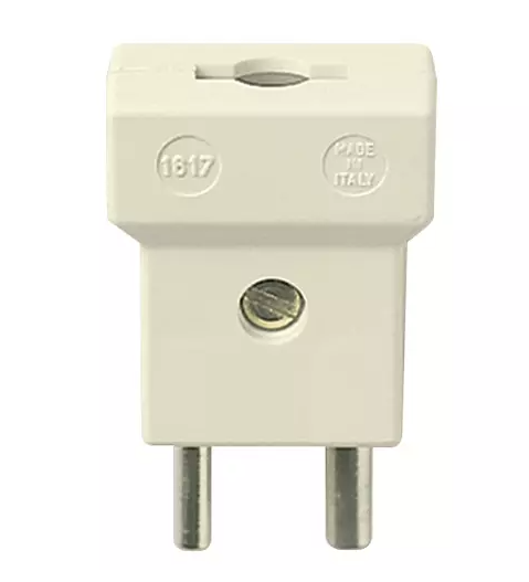 Spina polarizzata 2P 6A 24V ass. avorio