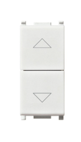 Commutatore 2P 10AX a due tasti bianco