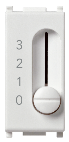 Commutatore a slitta 1P 6(2)A bianco