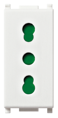 Presa 2P+T 16A P17/11 bianco