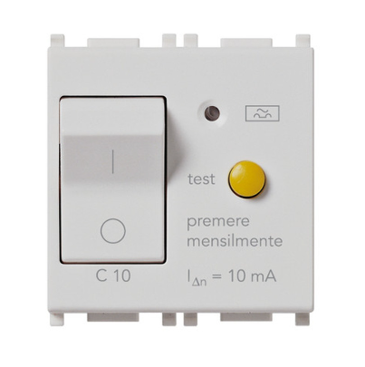 Interruttore MTDiff.1P+N C10 10mA bianco