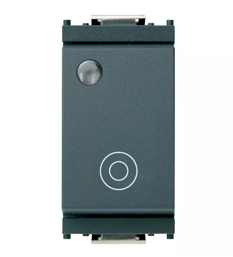 Pulsante 1PNO 10A generico lum.so grigio