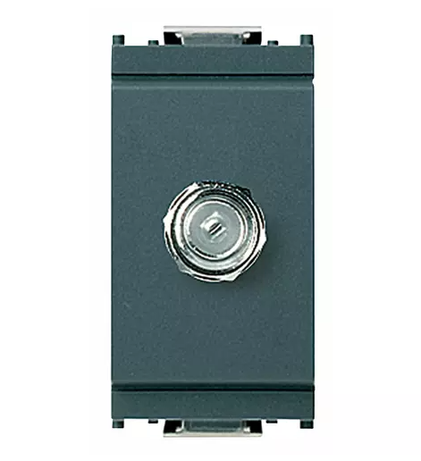 Presa coassiale tipo F femmina grigio