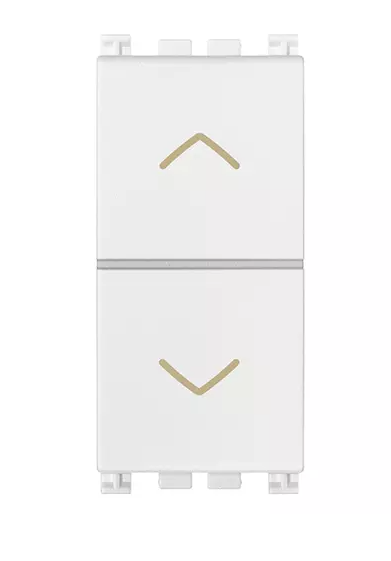 Due pulsanti interblocc.NO+NO 10A bianco