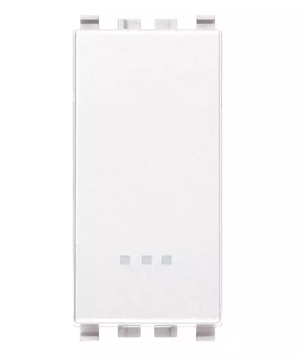 Pulsante 1P NO 10A bianco
