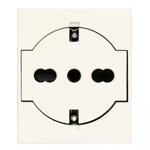Presa 2P+T P40 universale a filo bianco