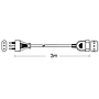 PROL. SP-PR 16A 3M BIPAS 3X1 NERO P