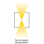 Applique LED IP54 Rettangolare 2x5W CCT Switch Bianco