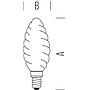 Tortiglione Stick 470lm 4,5W E14 WW