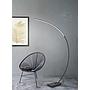 BANGKOK PIANTANA LED AD ARCO NERO BASE MARMO NERO DIMMERABILE H. 180CM