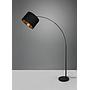 BOLIVIA PIANTANA METALLO NERO AD ARCO CON PARALUME NERO E ORO H. 171CM