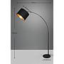 BOLIVIA PIANTANA METALLO NERO AD ARCO CON PARALUME NERO E ORO H. 171CM