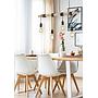 BRODY SOSPENSIONE LEGNO E METALLO CON 4 PORTALAMPADA PENDENTI L. 85CM