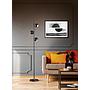 DAKOTA PIANTANA METALLO NERO E ORO CON 3 DIFFUSORI ORIENTABILI COM DIMMER INTEGRATO H. 155CM