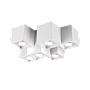 FERNANDO PLAFONIERA METALLO BIANCO OPACO 6 CUBETTI L. 37CM 