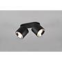 GUAYANA BARRA 2 SPOTS ORIENTABILI ANCHE DA INCASSO METALLO NERO L. 18CM