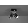 GUAYANA BARRA 2 SPOTS ORIENTABILI ANCHE DA INCASSO METALLO NERO L. 18CM