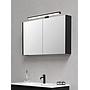 LINO H2O APPLIQUE NERO ANCHE CON POSSIBILITA' DI AVVITARE SU SPECCHIO IP44 L. 40CM
