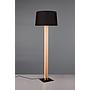 RAHUL PIANTANA TOUCH METALLO E PARALUME NERO E LEGNO CON LED H. 150CM