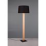 RAHUL PIANTANA TOUCH METALLO E PARALUME NERO E LEGNO CON LED H. 150CM