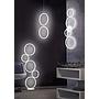 RONDO PIANTANA LED 5 CERCHI METALLO BIANCO OPACO CON VARIALUCE H. 115CM