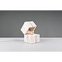 TREASURE LAMPADA DA TAVOLO E14-LED INCLUSA LEGNO BIANCO H. 16CM