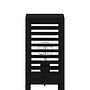 ALAMONTE 3 - Paletti basso - E27 1X60W - Struttura in alluminio, acciaio   / finitura nero; IP44;
L150 x 150 H450