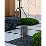 ALAMONTE 3 - Paletti basso - E27 1X60W - Struttura in alluminio, acciaio   / finitura nero; IP44;
L150 x 150 H450