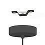 ALMERIMAR - Sospensione - E27 3X40W - Struttura in acciaio / finitura nero, ottone spazzolato; Diffusore in tessuto / finitura grigio, ottone;
Ø545 H1500