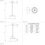 ALMERIMAR - Sospensione - E27 3X40W - Struttura in acciaio / finitura nero, ottone spazzolato; Diffusore in tessuto / finitura grigio, ottone;
Ø545 H1500