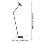 ALMUDAINA - Piantana - LED 1X5W 3000K 480Lm inclusa - Struttura in acciaio / finitura nero;
H1570