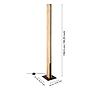 ANCHORENA-Z - Piantana - LED 35W 2700-6500K 3980Lm inclusa - Struttura in legno, acciaio / finitura marrone, nero; Diffusore in plastica / finitura bianco;
L105 x 55 H1500