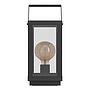 BRADFORD 1 - Lampada da tavolo - E27 1X60W - Struttura in acciaio / finitura nero; Diffusore in vetro / finitura chiaro;
L165 x 150 H370