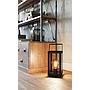 BRADFORD 1 - Lampada da tavolo - E27 1X60W - Struttura in acciaio / finitura nero; Diffusore in vetro / finitura chiaro;
L165 x 150 H370