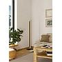 CAMACHO - Piantana - LED 19,5W 3000K 2400Lm inclusa - Struttura in metallo e legno / finitura nero, marrone; Diffusore in plastica / finitura bianco;
L75 x 20 H1260