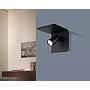 CIGLIE - Applique - GU10-LED 1X4,5W inclusa - Struttura in alluminio, acciaio   / finitura nero; Base caricabatterie wireless;
L180 x 210 H180